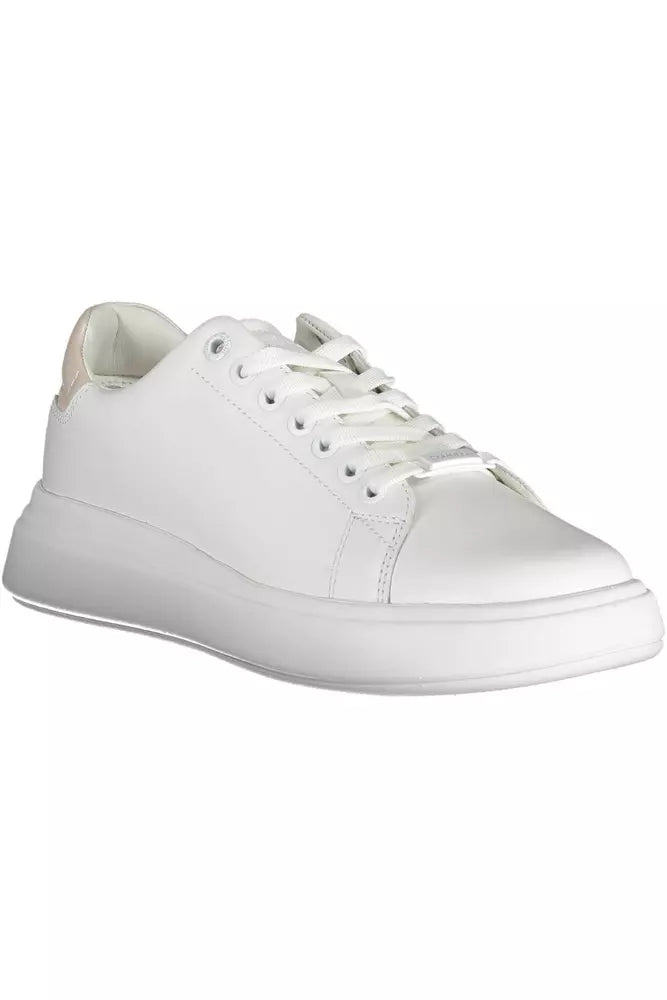 White Polyester Sneaker