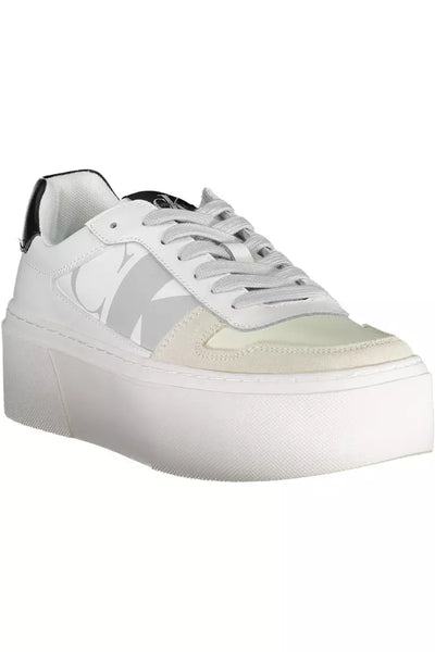 White Polyester Sneaker