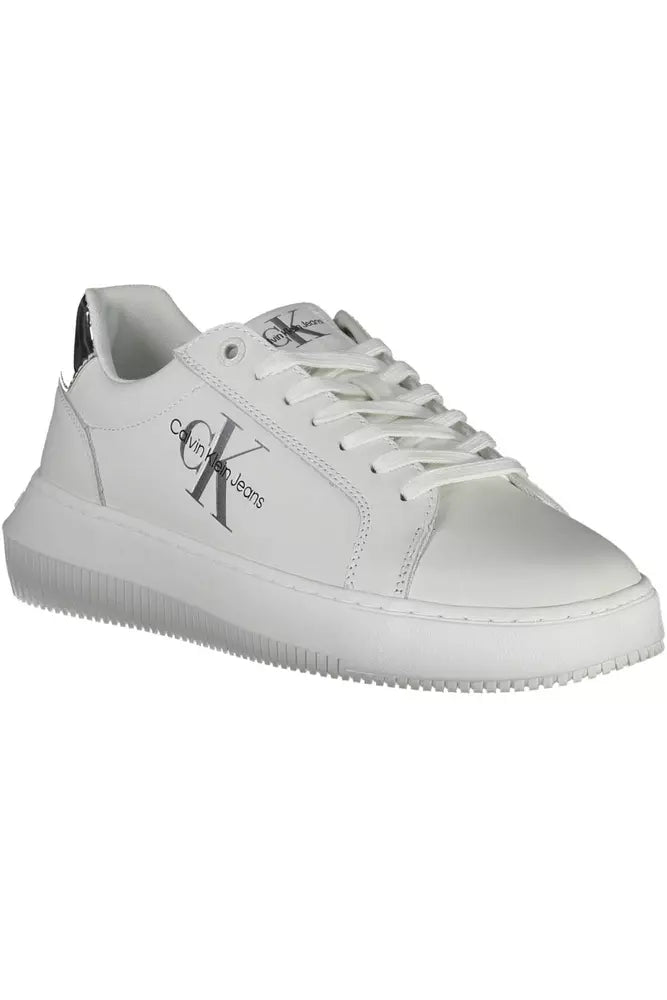 White Polyester Sneaker