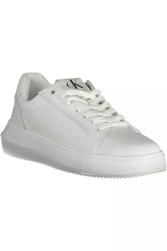 White Polyester Sneaker