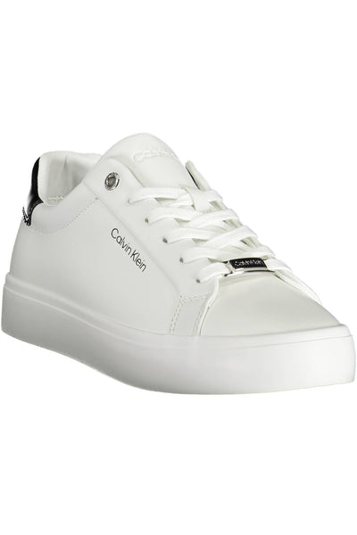 White Polyester Sneaker