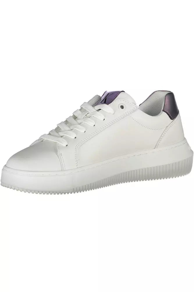 White Polyester Sneaker