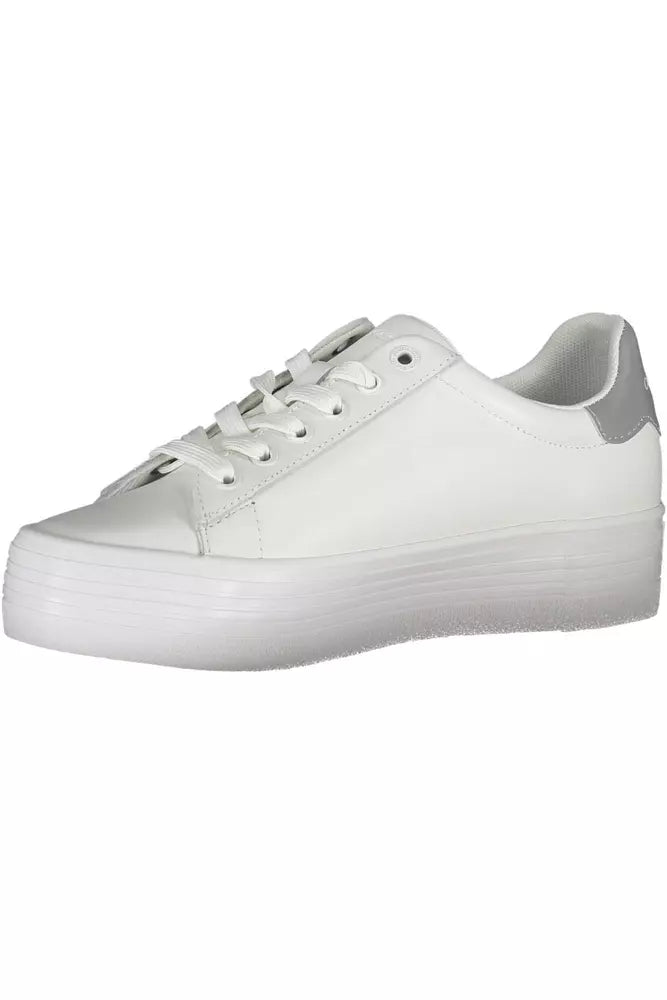 White Polyester Sneaker