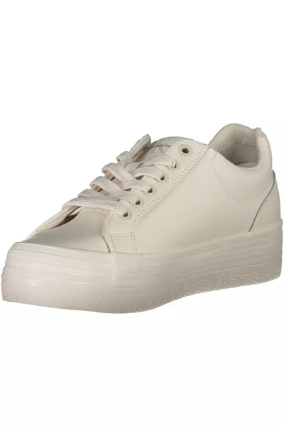 White Polyester Sneaker