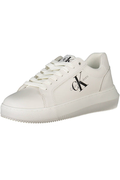 White Polyester Sneaker