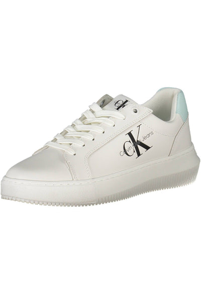 White Polyester Sneaker