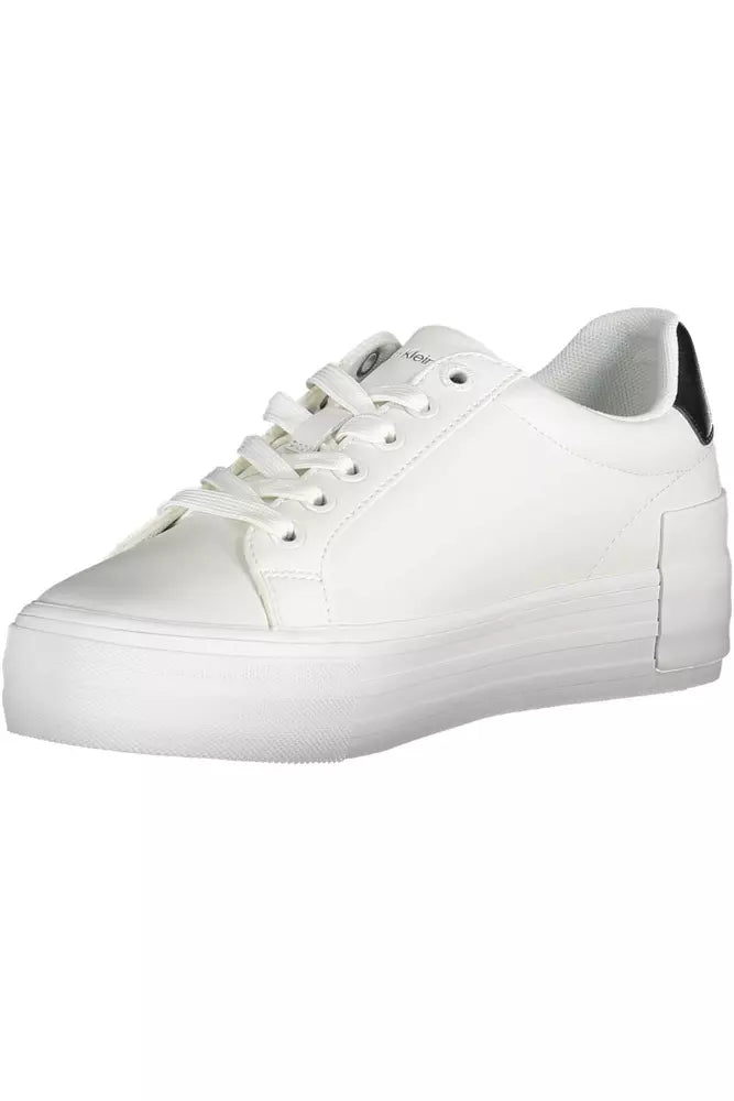 White Polyester Sneaker