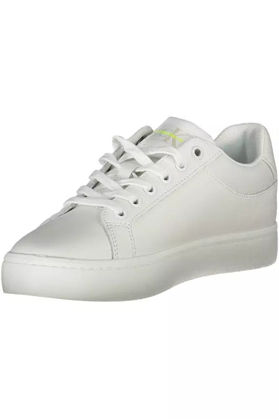 White Polyester Sneaker