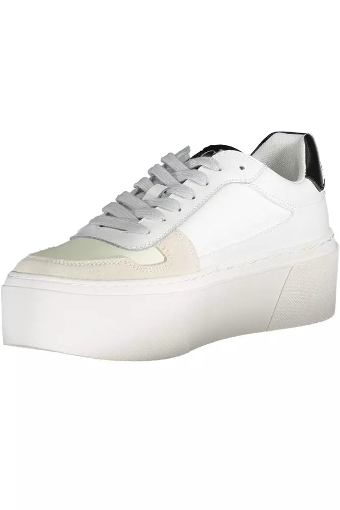 White Polyester Sneaker