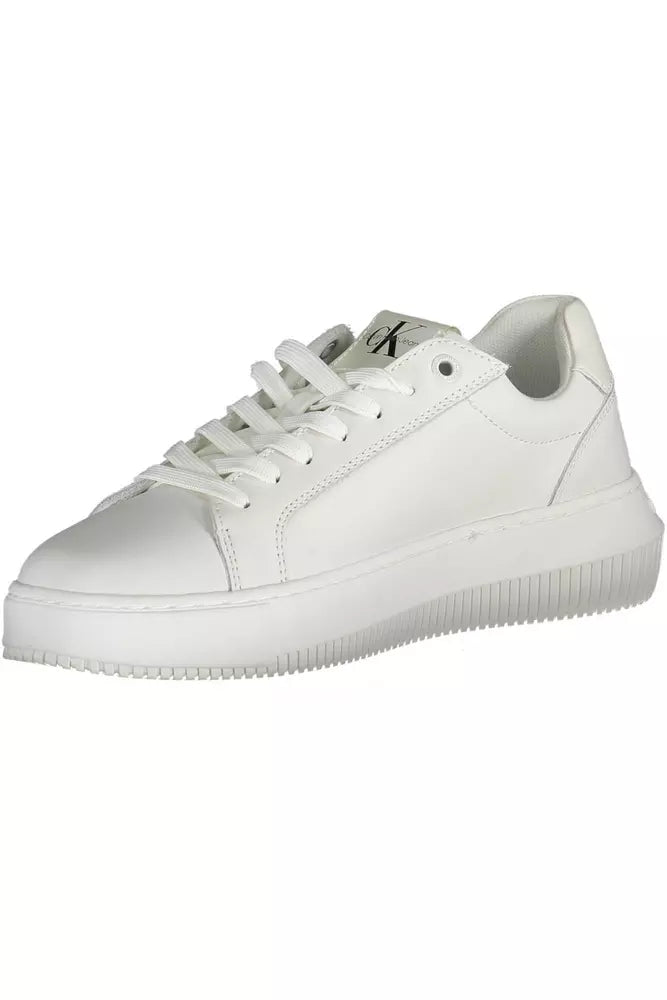 White Polyester Sneaker