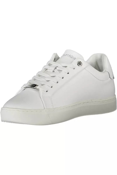 White Polyester Sneaker