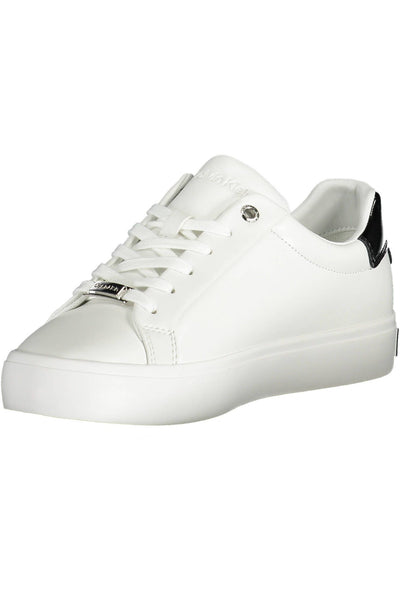 White Polyester Sneaker