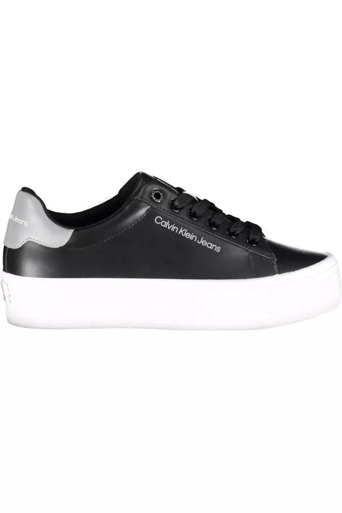 Black Polyester Sneaker