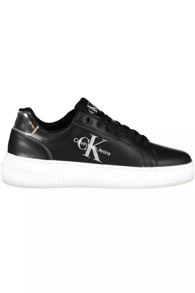 Black Polyester Sneaker