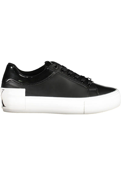 Black Polyester Sneaker