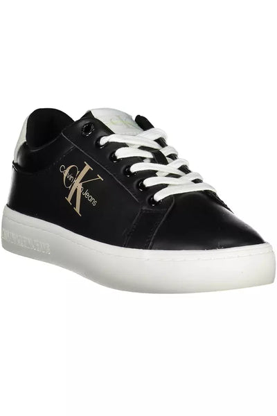 Black Polyester Sneaker