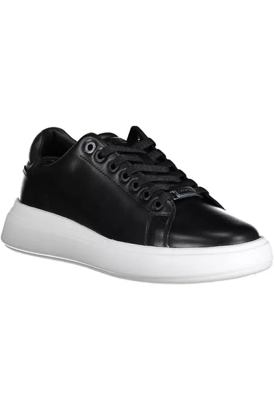 Black Polyester Sneaker