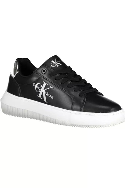 Black Polyester Sneaker