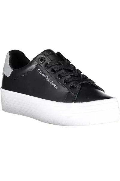 Black Polyester Sneaker