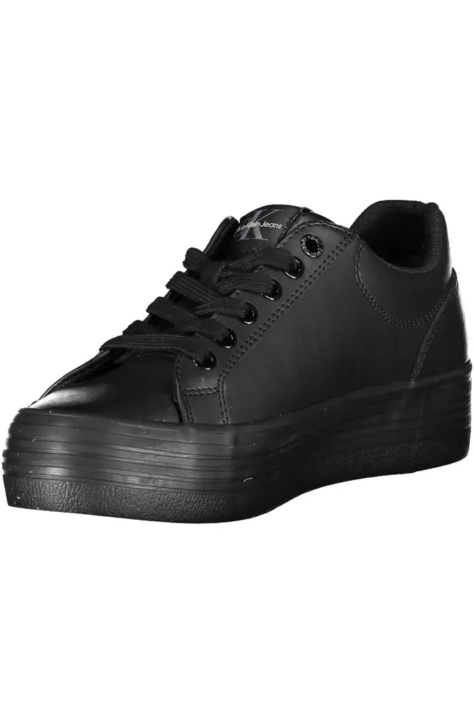 Black Polyester Sneaker