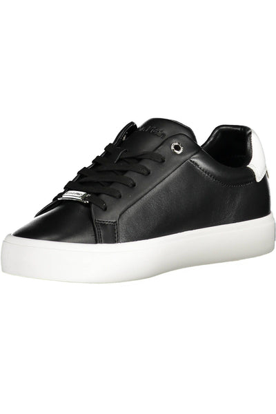 Black Polyester Sneaker