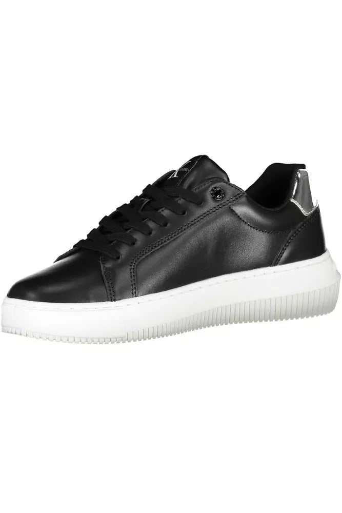 Black Polyester Sneaker