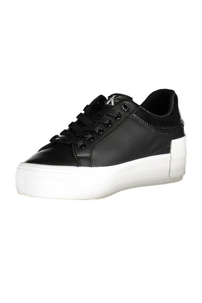 Black Polyester Sneaker