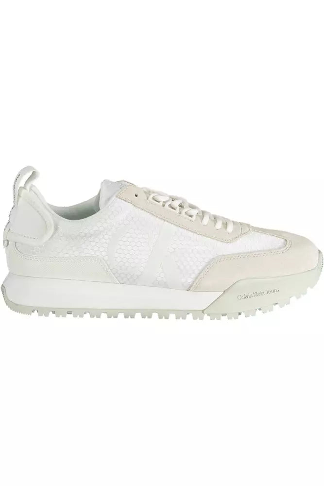 White Polyester Sneaker