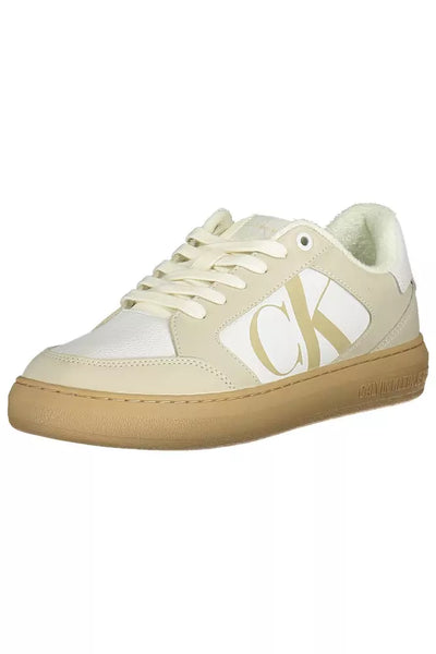 White Polyester Sneaker