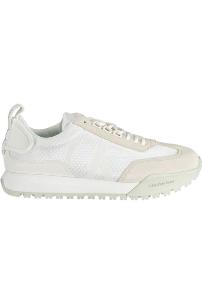 White Polyester Sneaker