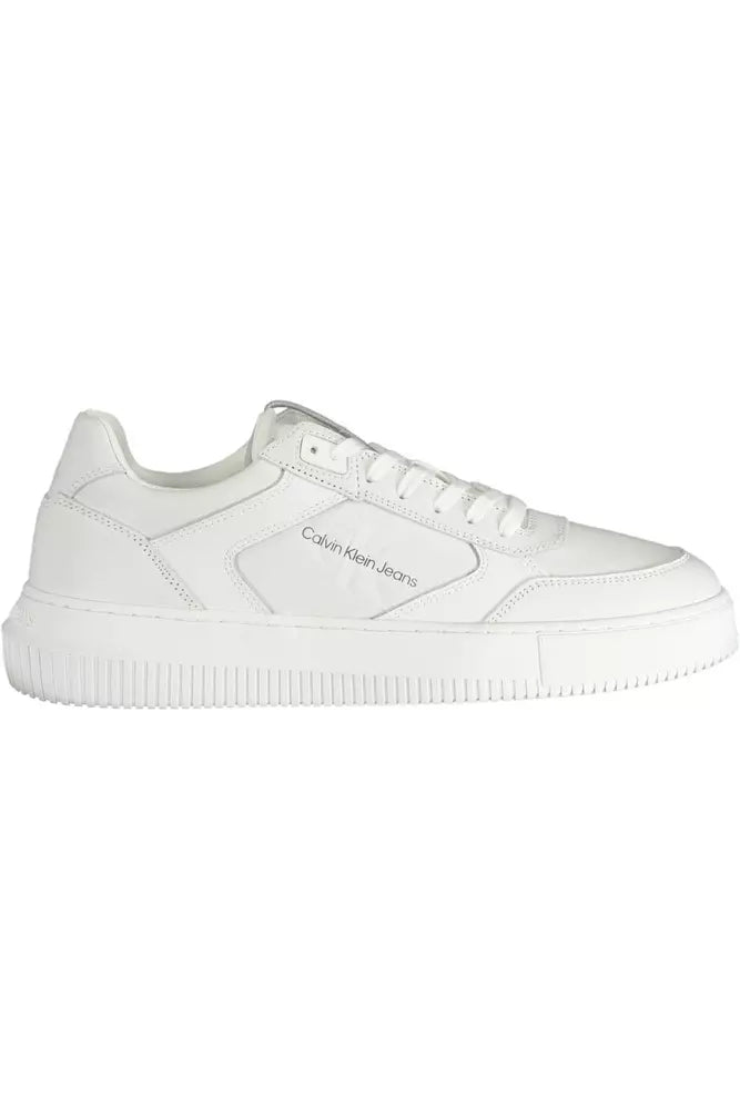 White Polyester Sneaker