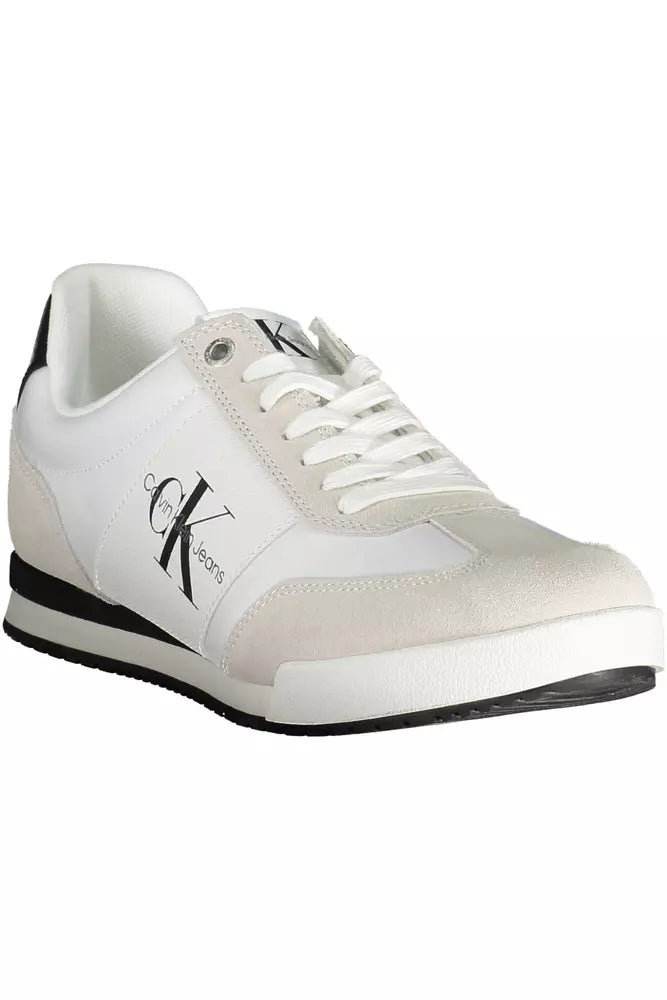 White Polyester Sneaker