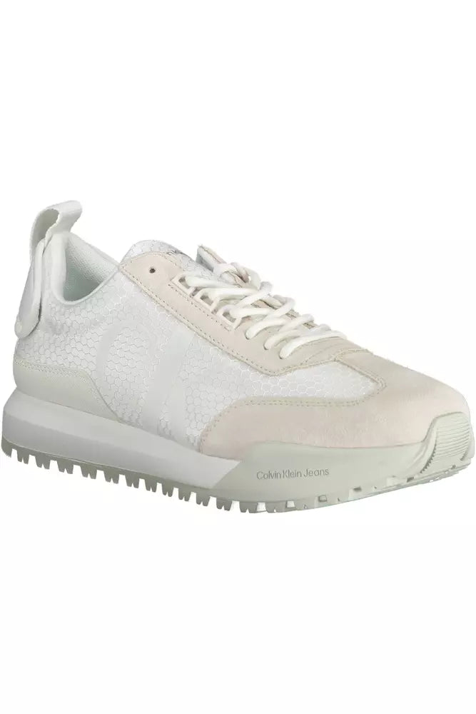 White Polyester Sneaker