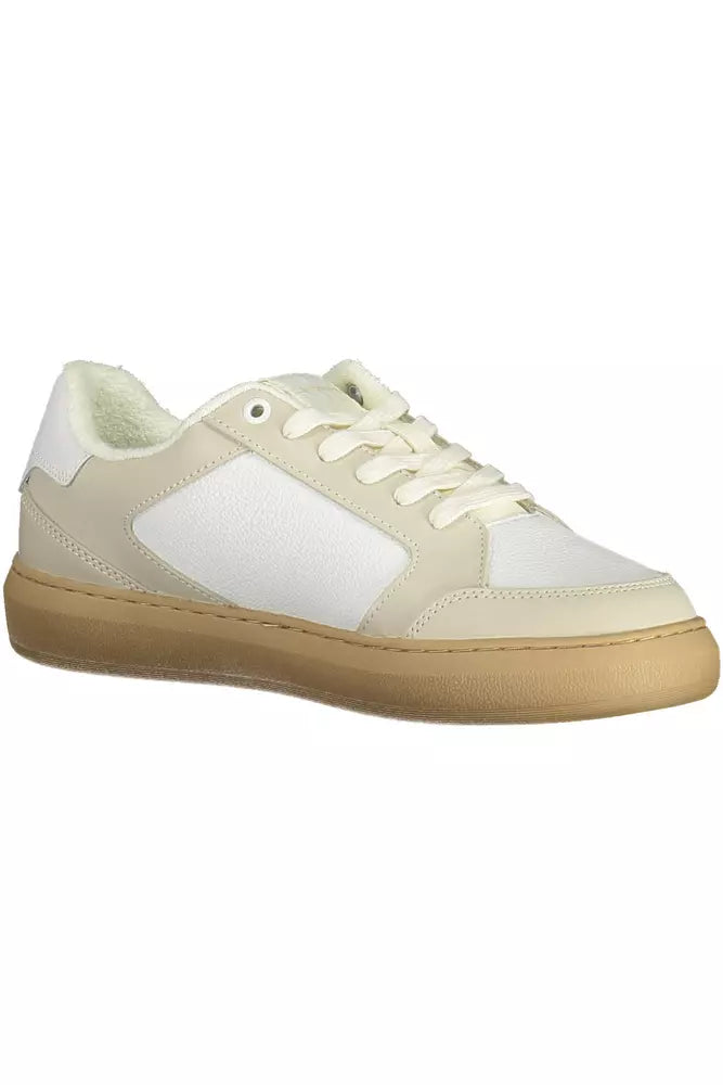 White Polyester Sneaker