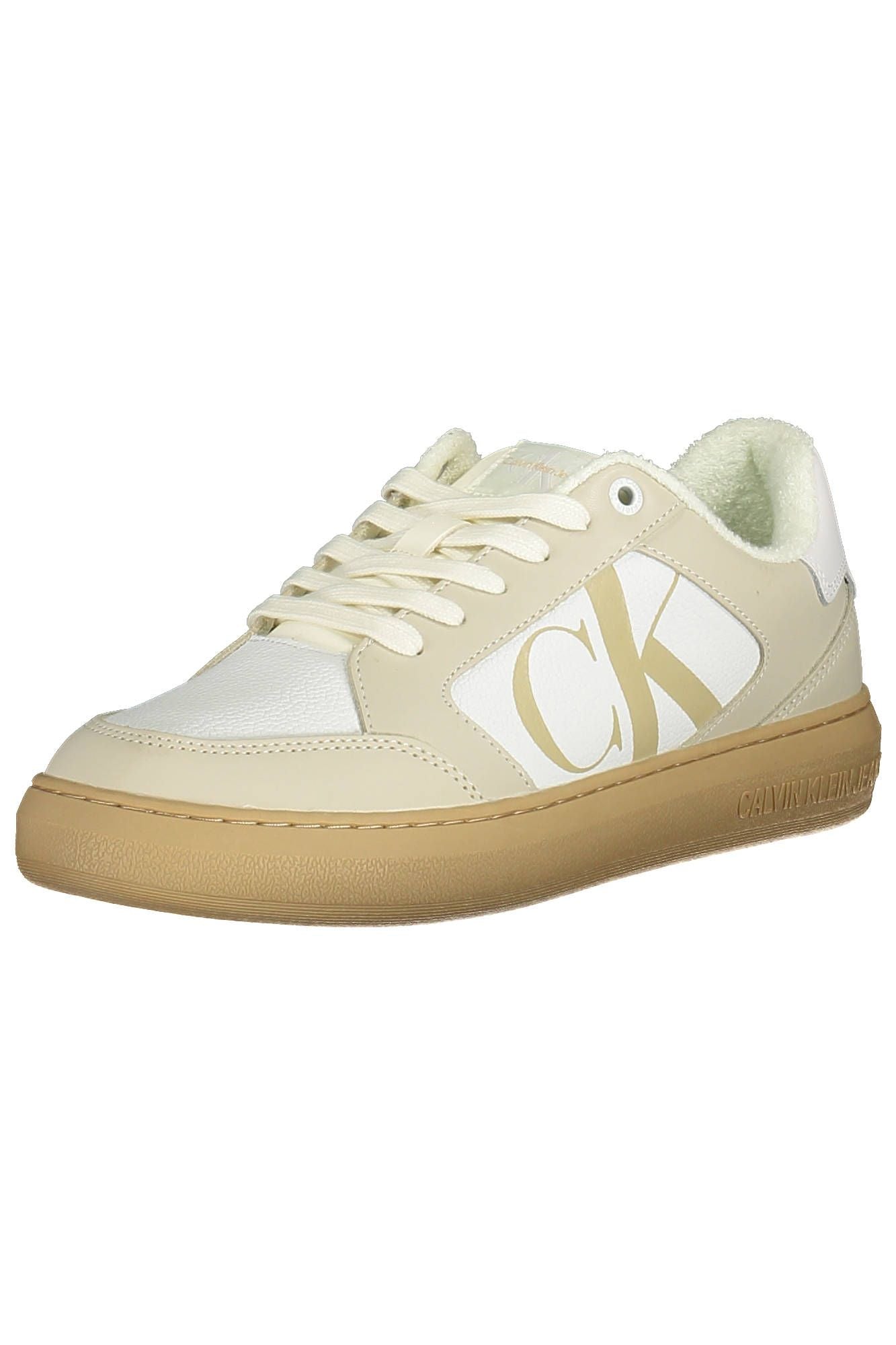 White Polyester Sneaker