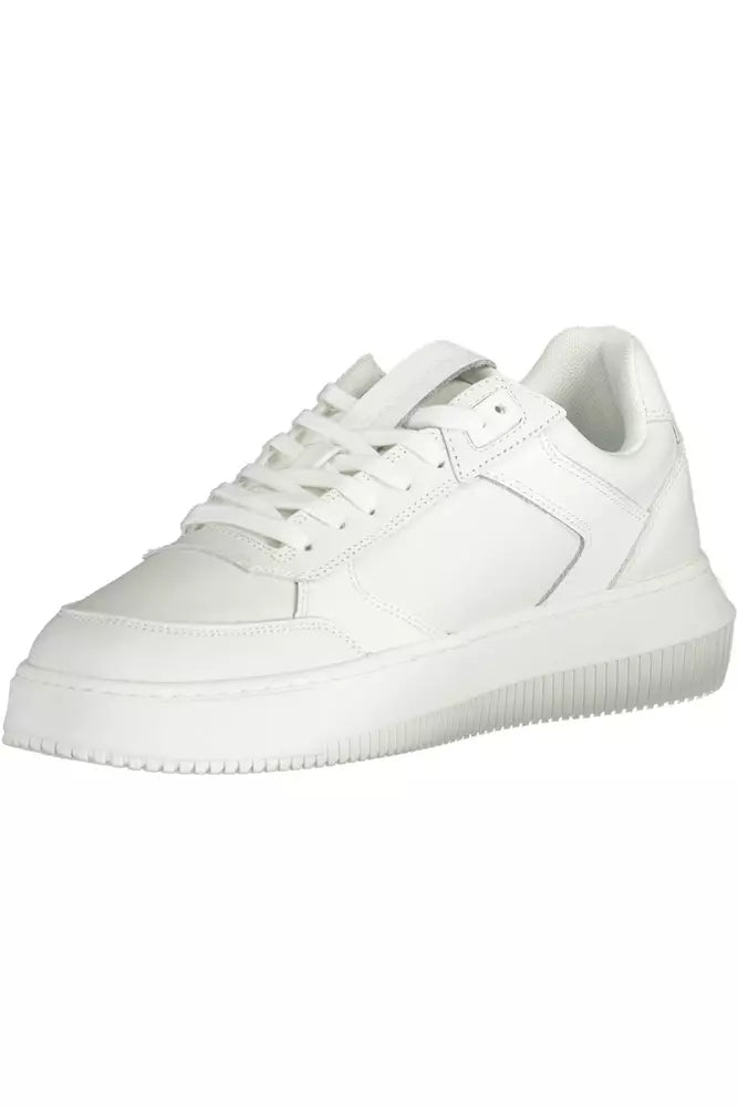 White Polyester Sneaker