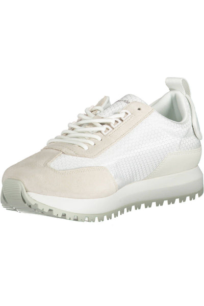 White Polyester Sneaker