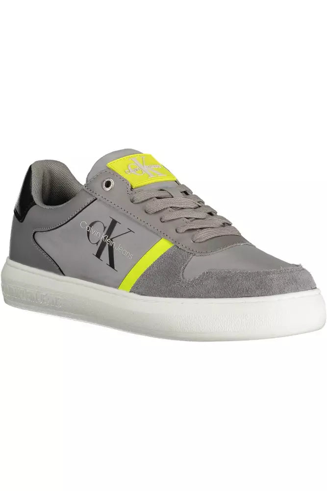 Gray Polyester Sneaker