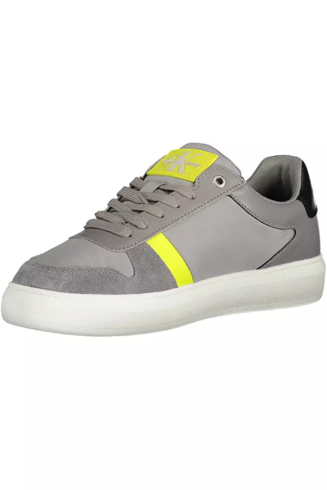 Gray Polyester Sneaker