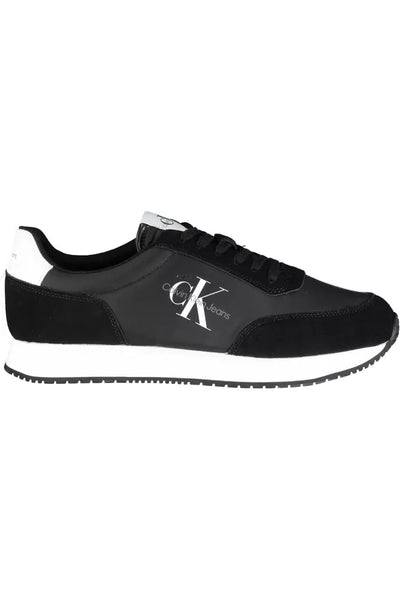 Black Polyester Sneaker