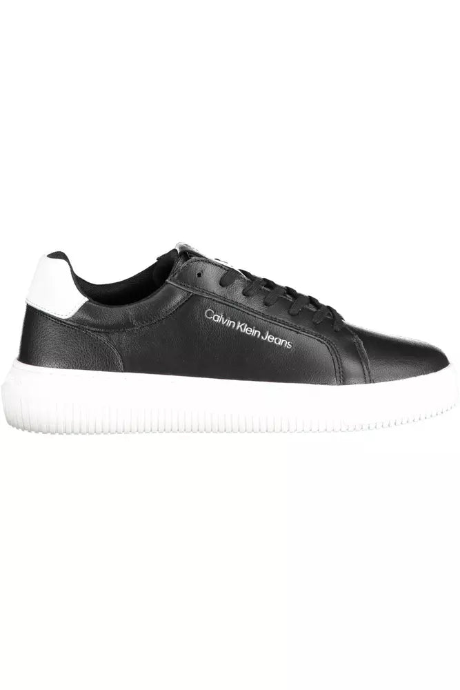 Black Polyester Sneaker