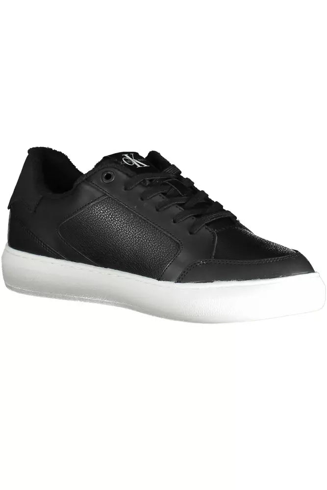 Black Polyester Sneaker