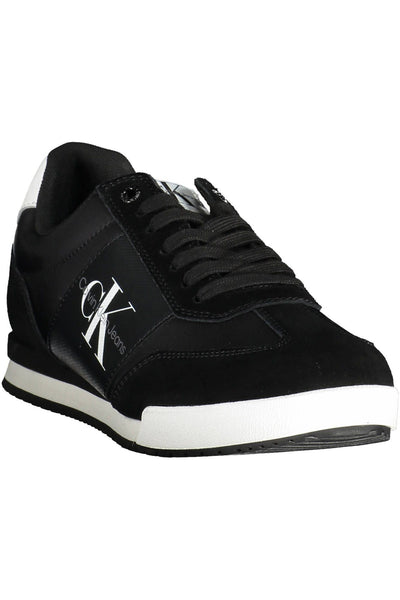 Black Polyester Sneaker