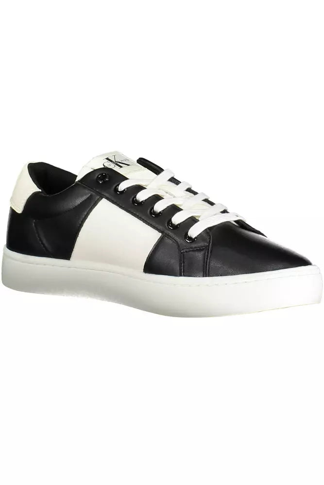 Black Polyester Sneaker