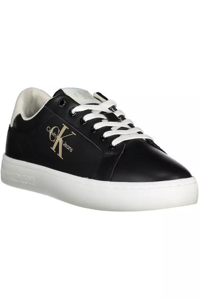 Black Polyester Sneaker