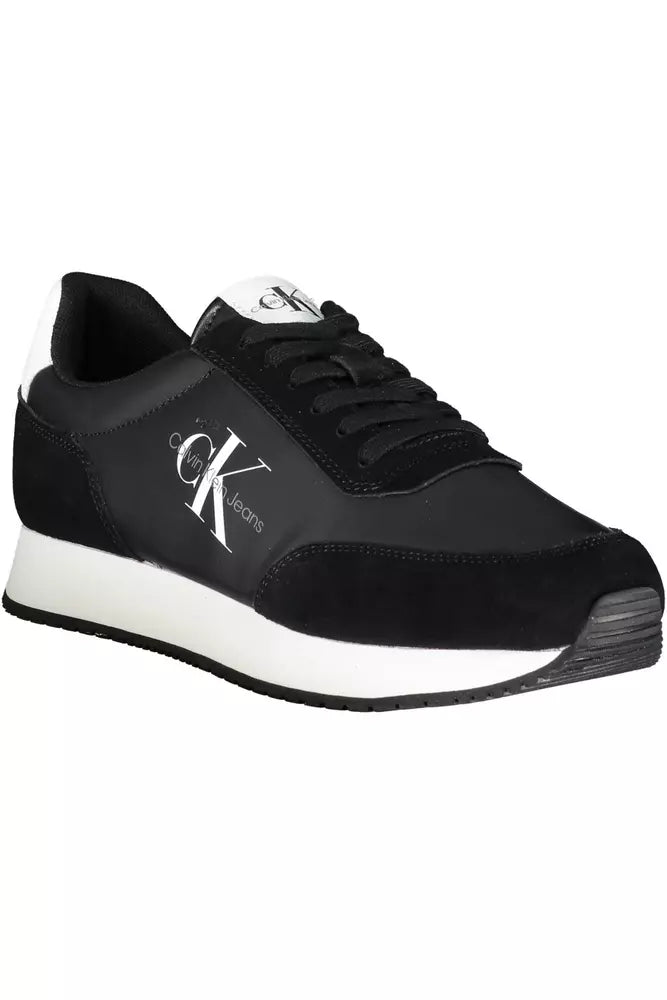 Black Polyester Sneaker