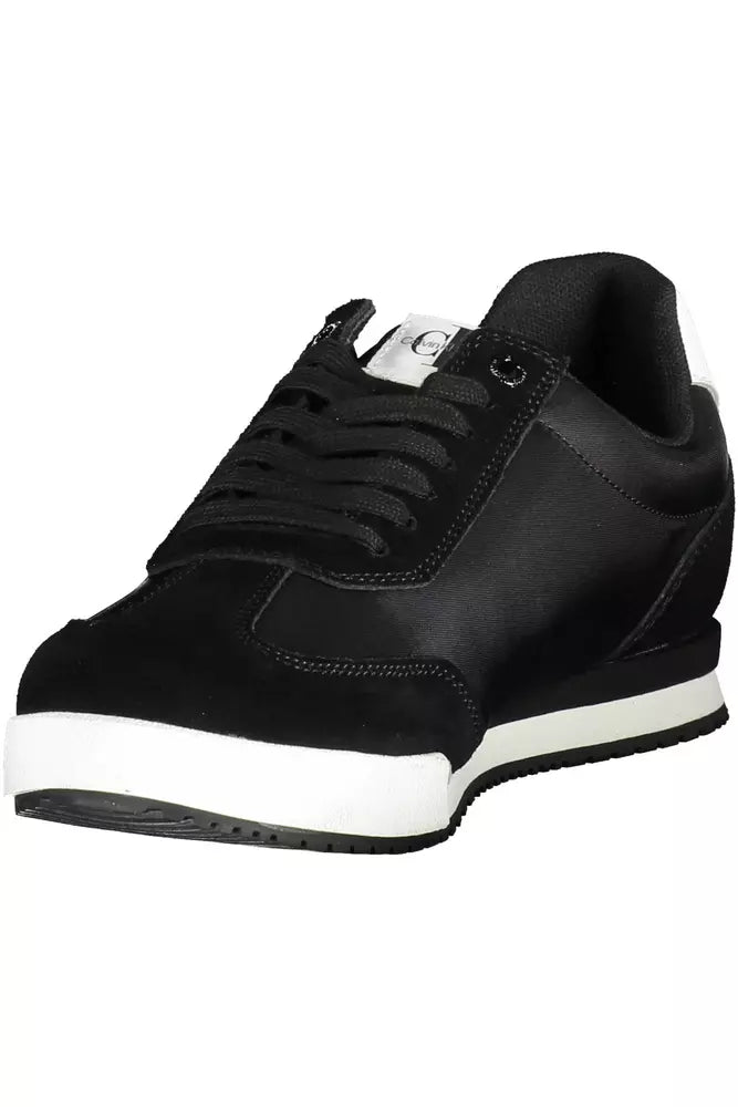 Black Polyester Sneaker