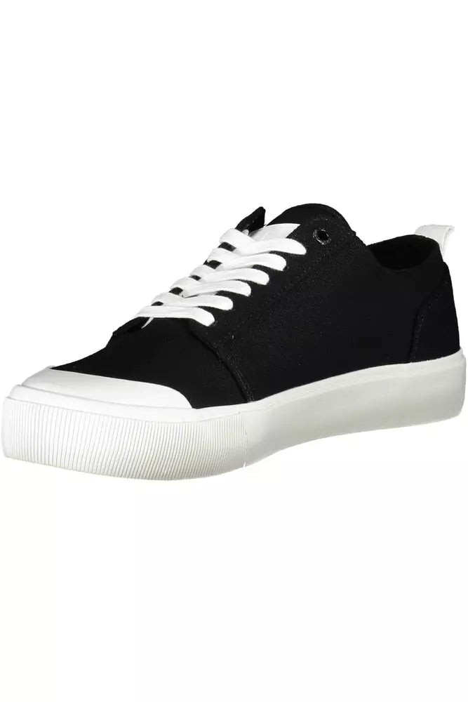 Black Cotton Sneaker