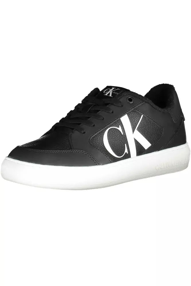 Black Polyester Sneaker