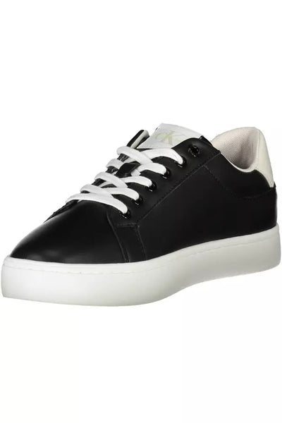 Black Polyester Sneaker